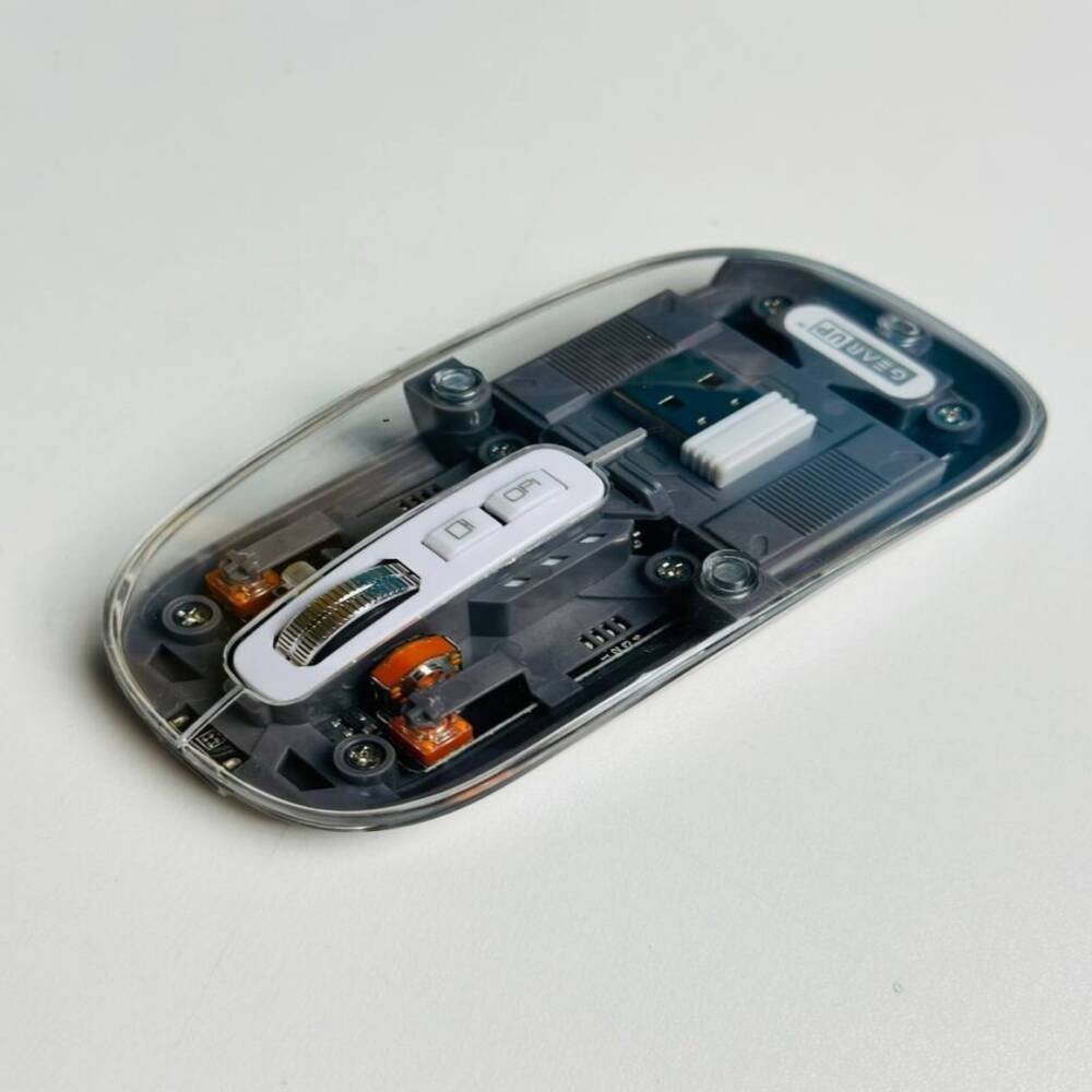 GearUP WM30 Transparent Crystal 2.4G + Bluetooth Magnetic Wireless Mouse - Image 2